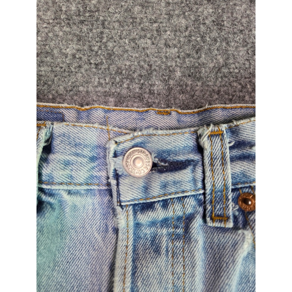Levi's 501xx Jeans Mens 32x32 Light Wash Distressed Vintage 90s Made in USA - Picture 9 of 14